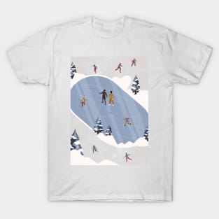 Winter Family Ice Skating T-Shirt